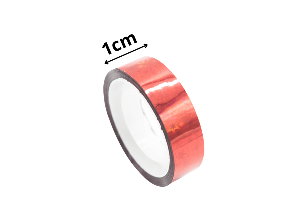 CINTA HOLOGRAFICA ROJO C/12