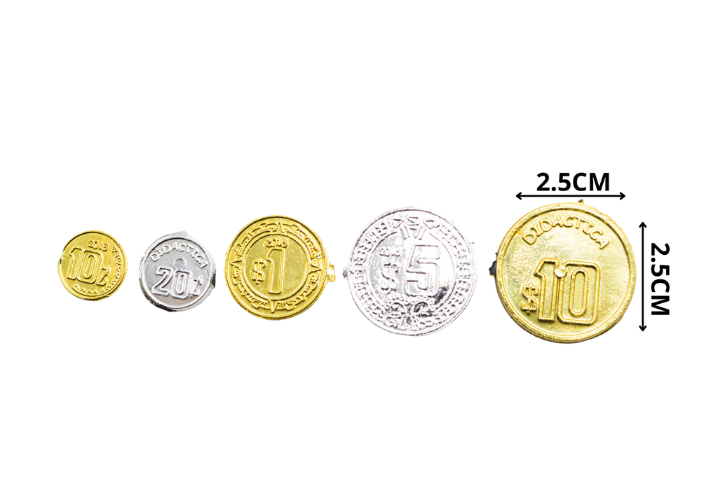 MONEDAS Y BILLETES METALICO DIDACTICA