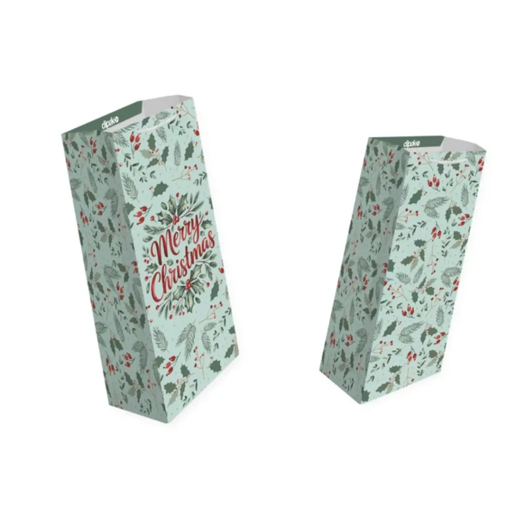BOLSA DE REGALO BOTELLA NAVIDEÑA VERDE.webp