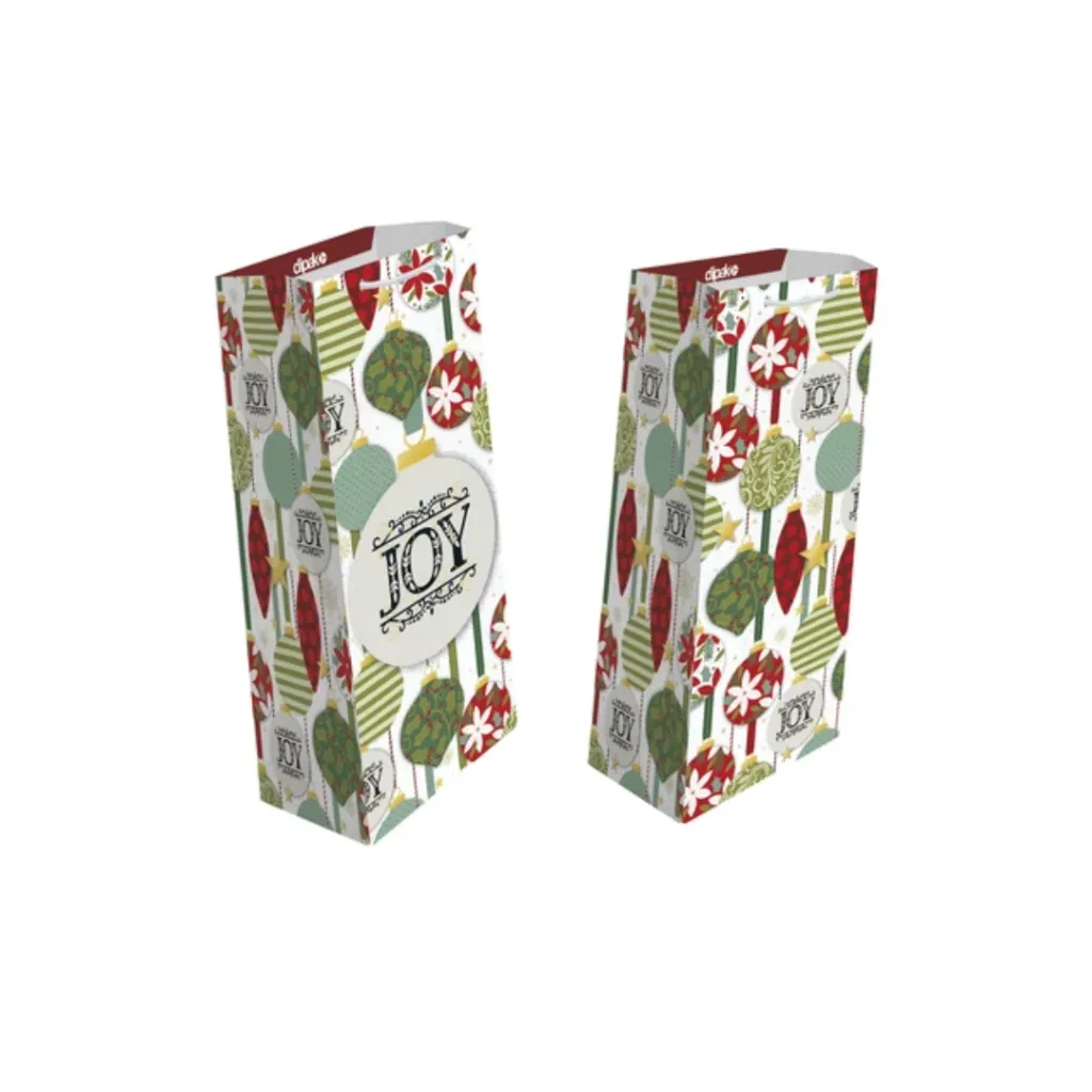 BOLSA DE REGALO BOTELLA NAVIDEÑA ESFERAS.webp