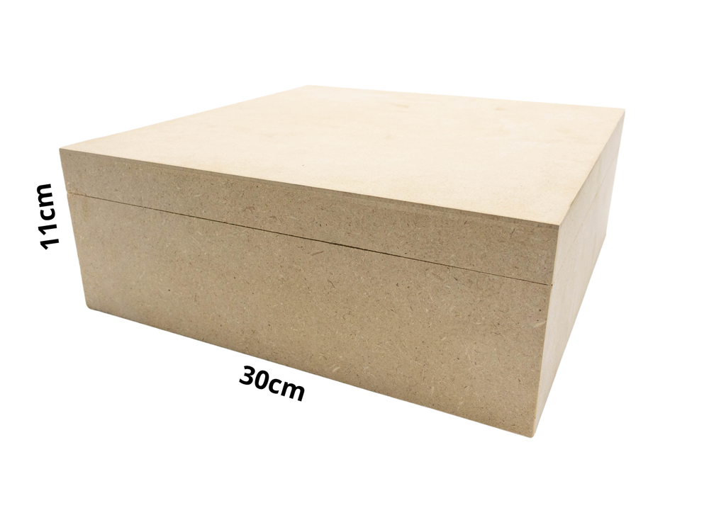 CAJA C/TAPA Y DIVISION 30X30X11 MADERA