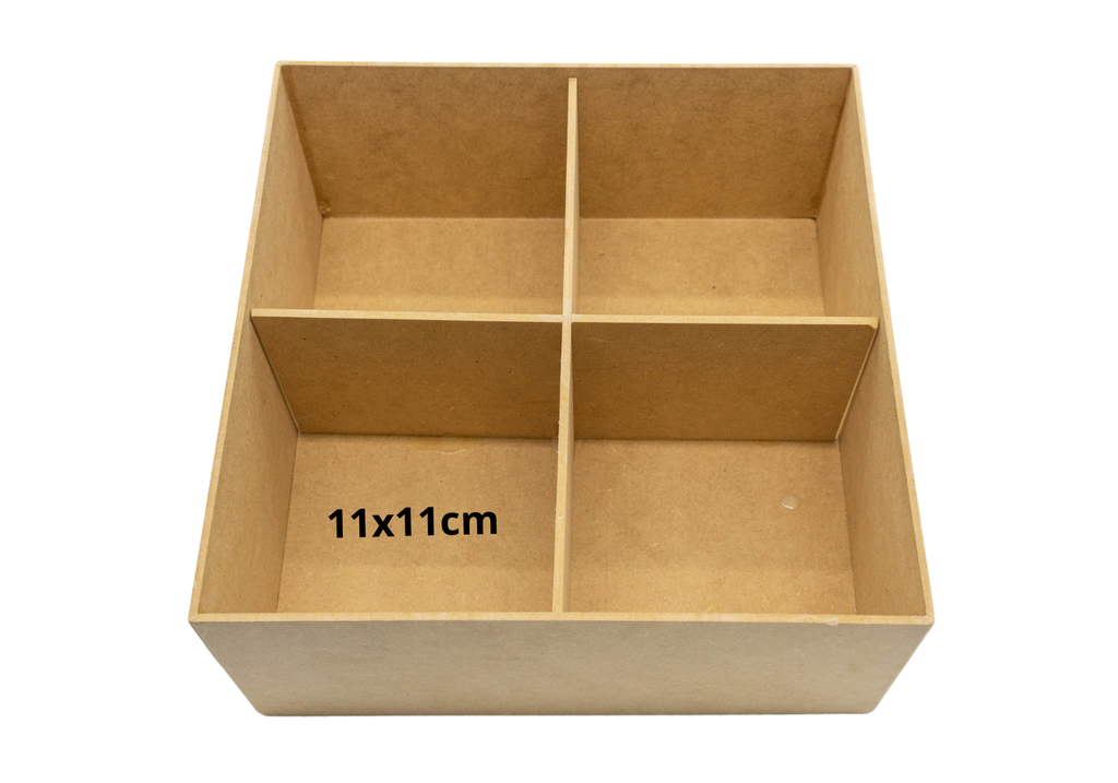 CAJA REGALO 4 DIVISIONES 24X24X11 MADERA