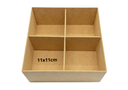 CAJA REGALO 4 DIVISIONES 24X24X11 MADERA