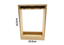CAJA VINO Y 2 COPAS 32.5X23.5X9 MADERA