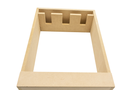 CAJA VINO Y 2 COPAS 32.5X23.5X9 MADERA
