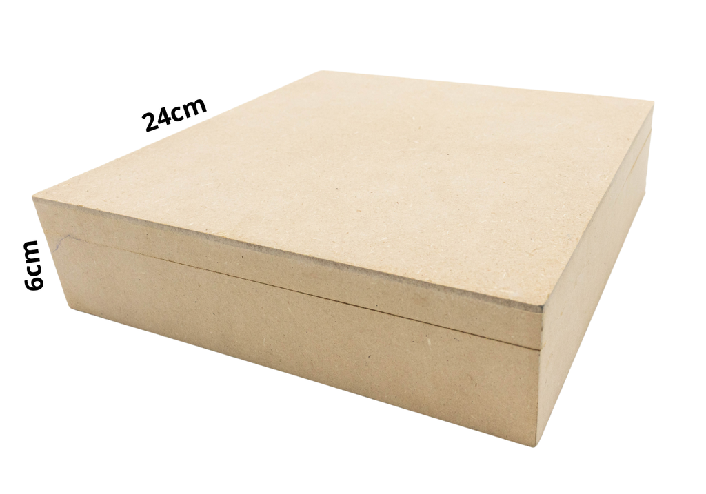 CAJA C/TAPA Y DIVISION 24X24X6 MADERA