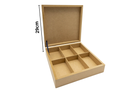 CAJA C/TAPA Y DIVISION 24X24X6 MADERA