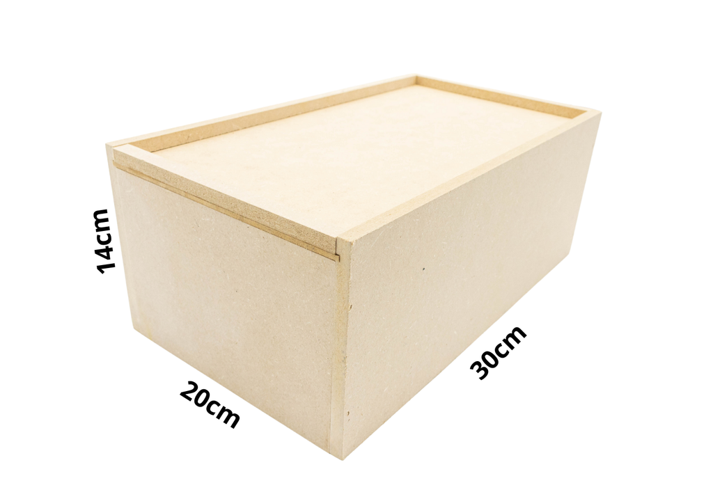 CAJA C/TAPA CORREDIZA 20X30X14 MADERA