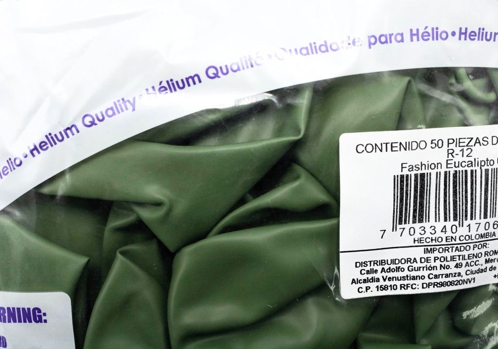 GLOBOS SEMPERTEX 12 FASHION EUCALIPTO C50