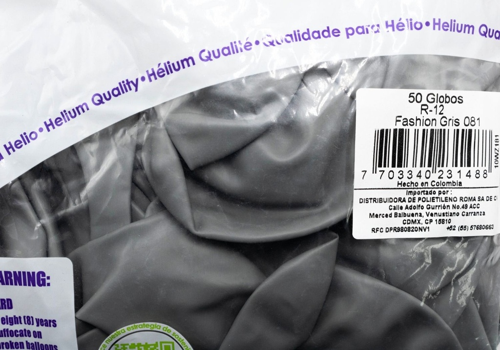 GLOBOS SEMPERTEX 12 FASHION GRIS C50