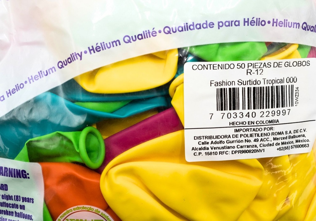 GLOBOS SEMPERTEX 12 FASHION SURTIDO TROPICAL C/50