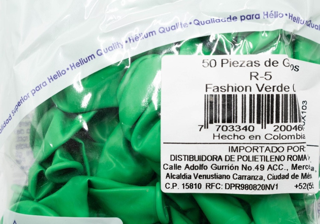 GLOBOS SEMPERTEX 5 FASHION VERDE C50