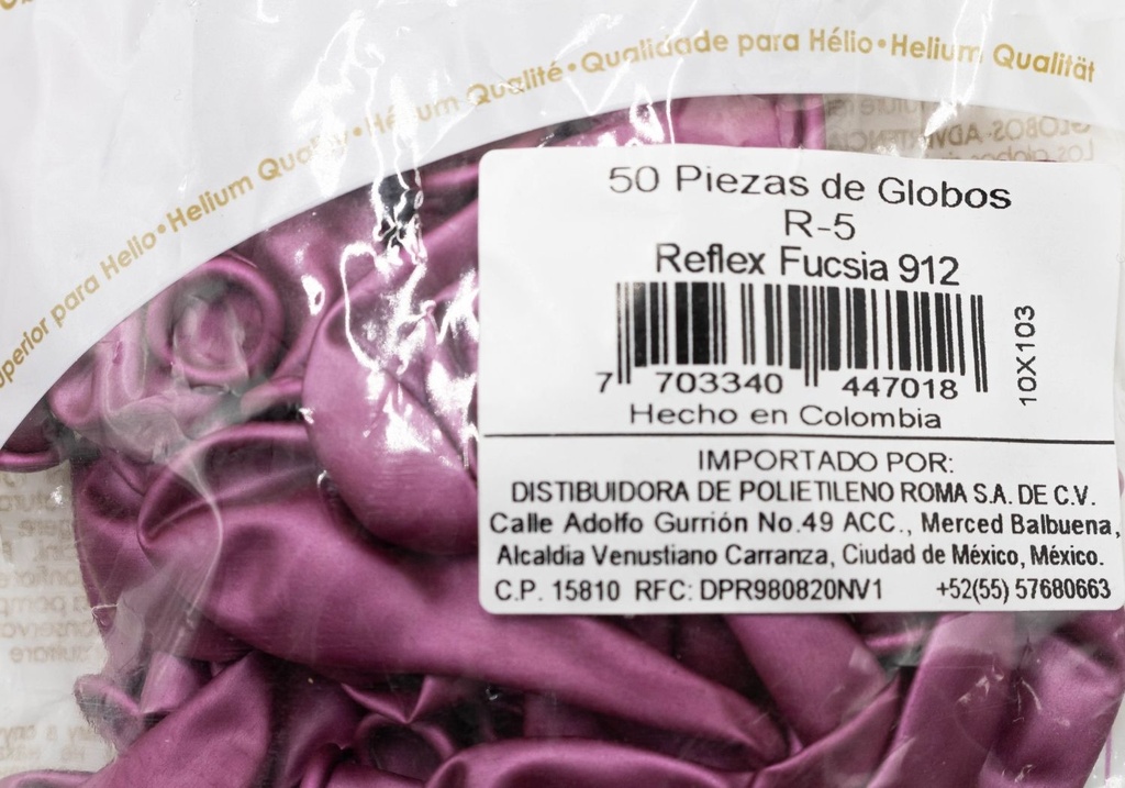 GLOBOS SEMPERTEX 5 REFLEX FUCSIA C/50