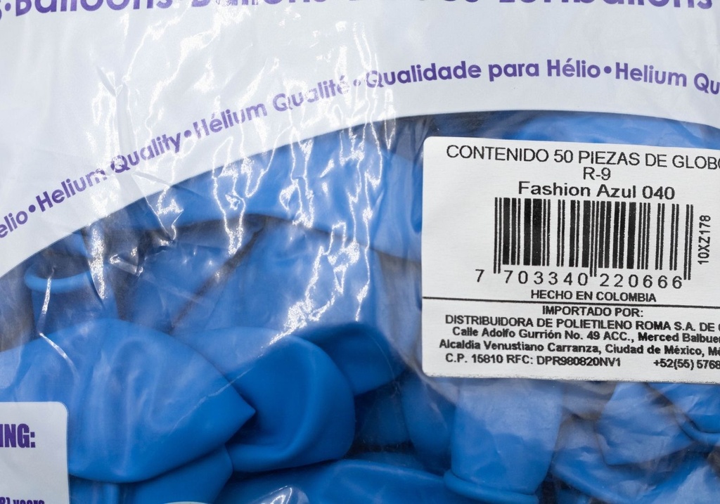GLOBOS SEMPERTEX 9 FASHION AZUL C50