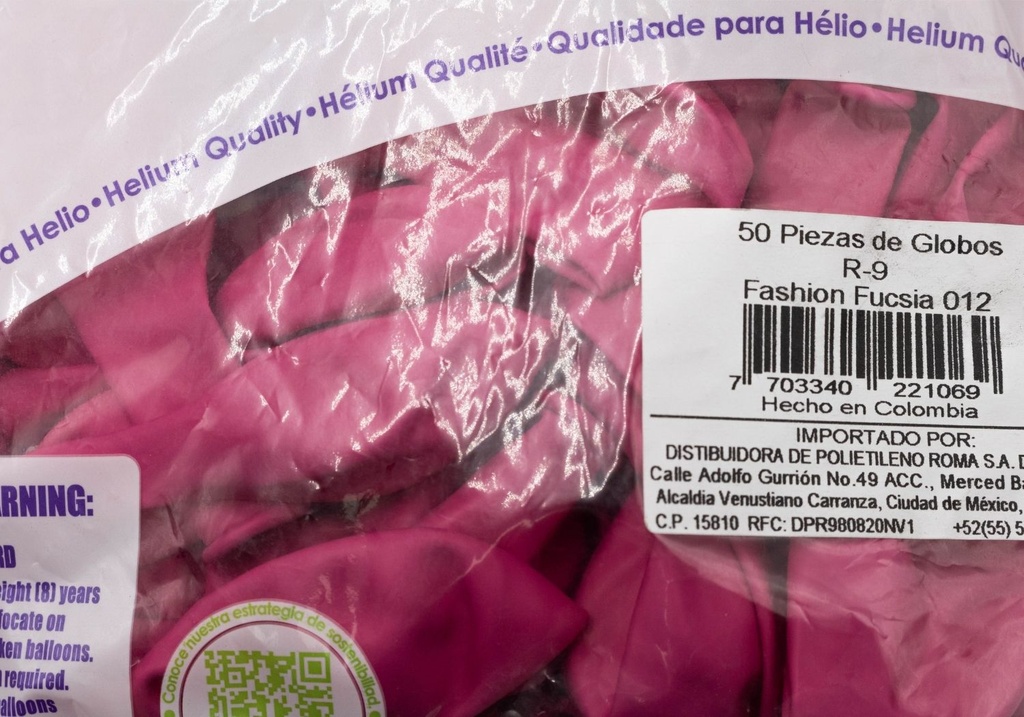 GLOBOS SEMPERTEX 9 FASHION FUCSIA C/50