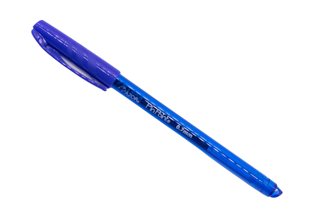 CAJA PLUMA PUNTO FINO 0.7MM AZUL AZOR
