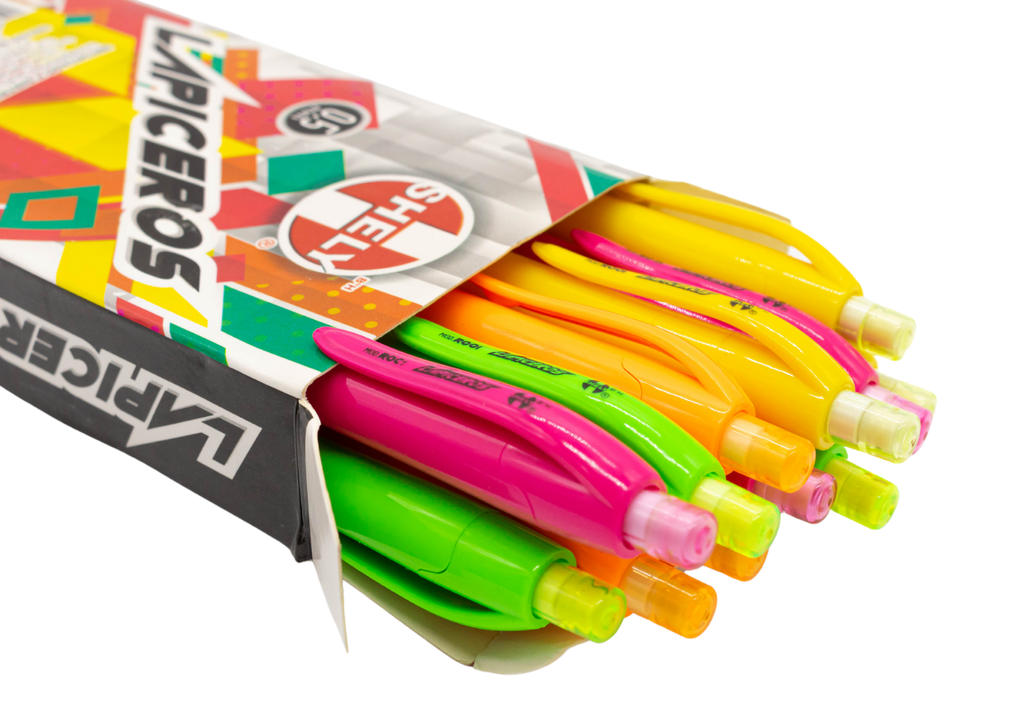CAJA LAPIZ DE PUNTILLA 0.5MM NEON SHELY ROO1