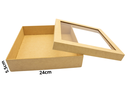 CAJA DE REGALO MICA 24X24X5.5CM MADERA	
