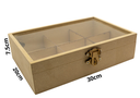 CAJA C/DIVISION T/CRISTAL 20X30X7.5 MADERA