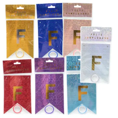 [Q873] BANNER FELIZ CUMPLEAÑOS HOLOGRAFICO