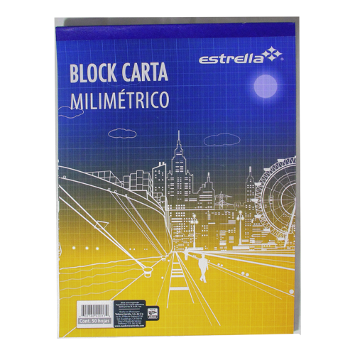 BLOCK CARTA MILIMETRICO 50H ESTRELLA 017