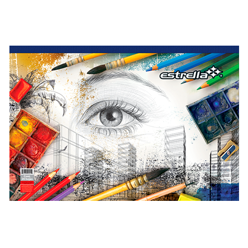 [602760000414] BLOCK DIBUJO TABLA 49.3X33 20H ESTRELLA 041