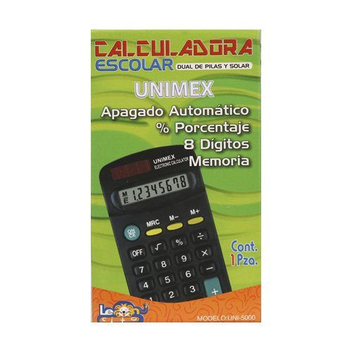 CALCULADORA BASICA 8 DIG LEONCITO UNI-5000
