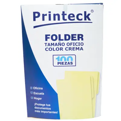 CARPETA OFICIO CREMA PRINTECK