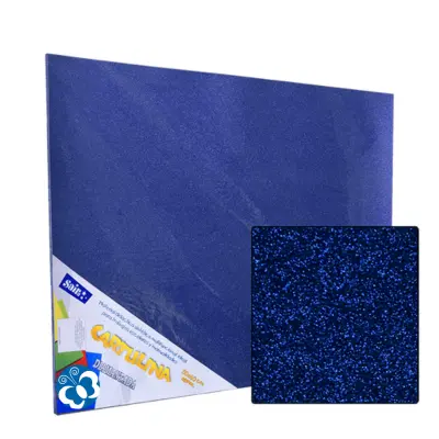 CARTULINA DIAMANTADA 50X60 AZUL REY