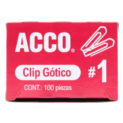 [7501357016803] CLIP CUADRADO #1 C100 ACCO GOTICO