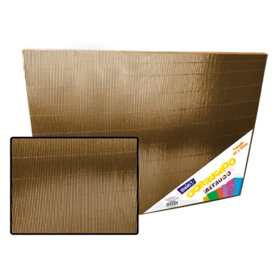 CORRUGADO 50X70 ORO METALICO MT03