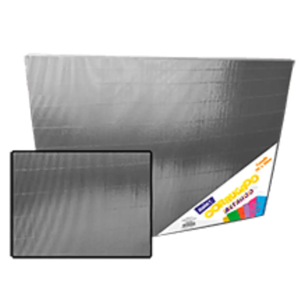 CORRUGADO 50X70 PLATA METALICO MT07