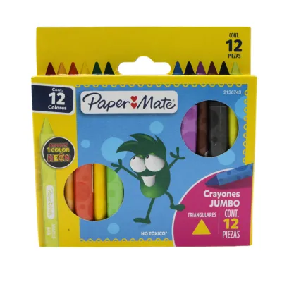 [071641189423] CRAYONES JUMBO TRIANGULAR C12 PAPERMATE