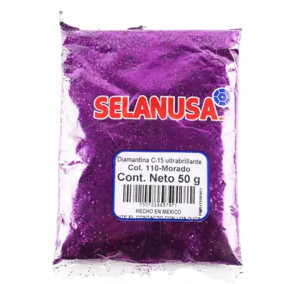 [7501228837971] DIAMANTINA FINA 50GR MORADO SELANUSA 110