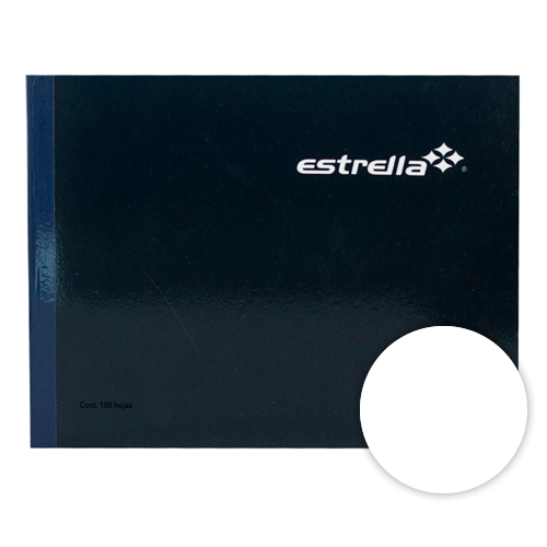 [602760006508] CUADERNO COSIDO ITALIANO BLANCO 100H ESTRELLA 650