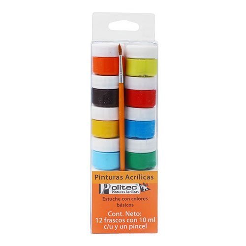 [7501139179924] POLITEC ESTUCHE C12 COLORES BASICOS 10ML CU