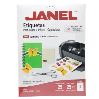 ETIQUETA ADHESIVA CARTA LASER 5165 JANEL C25