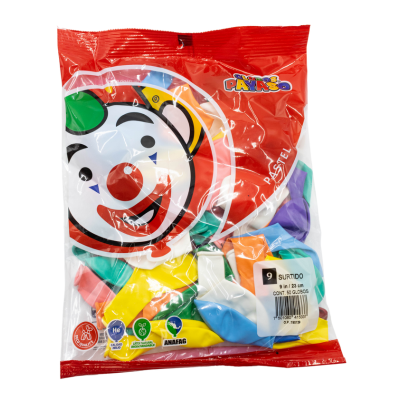 [7501060415337] GLOBOS 9 SURTIDO C50 PAYASO