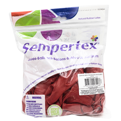 GLOBOS SEMPERTEX 12 FASHION ROJO C50
