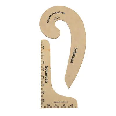 [7506305142443] JUEGO REGLA DE MADERA MINI L Y FRANCESA