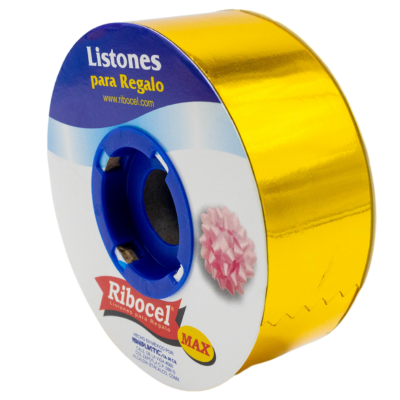 [7501012181204] LISTON RIBOCEL 9 METALICO ORO 50M 03