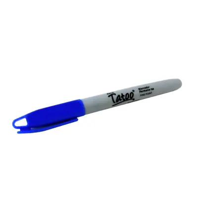 MARCADOR PERMANENTE FINO AZUL BACO TATOO
