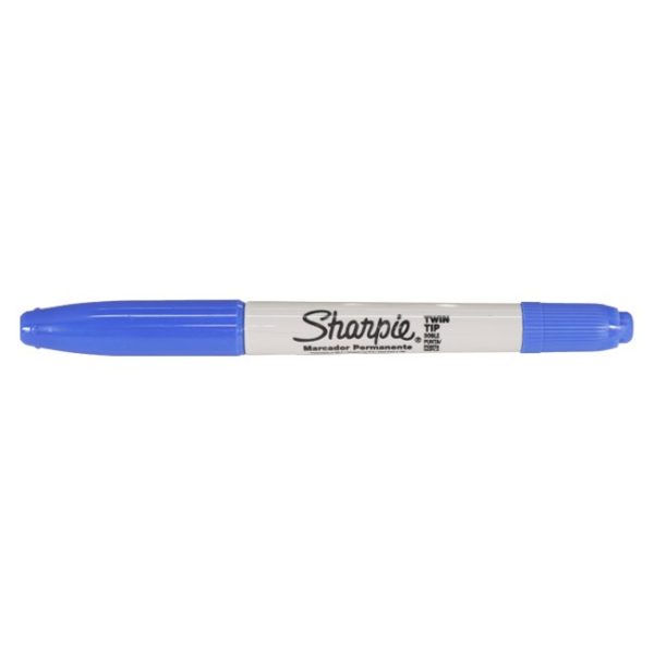 [5401178324328, 7501030666790] MARCADOR PERMANENTE FINO DUO AZUL SHARPIE