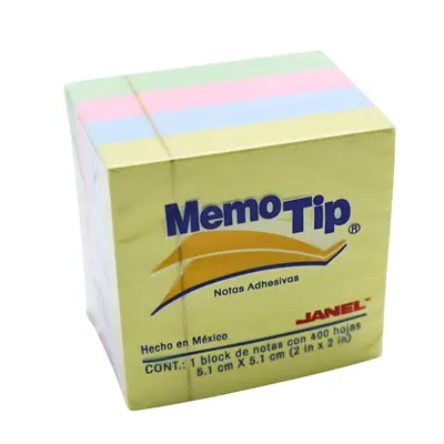 MEMOTIPS 2X2 400H PASTEL JANEL