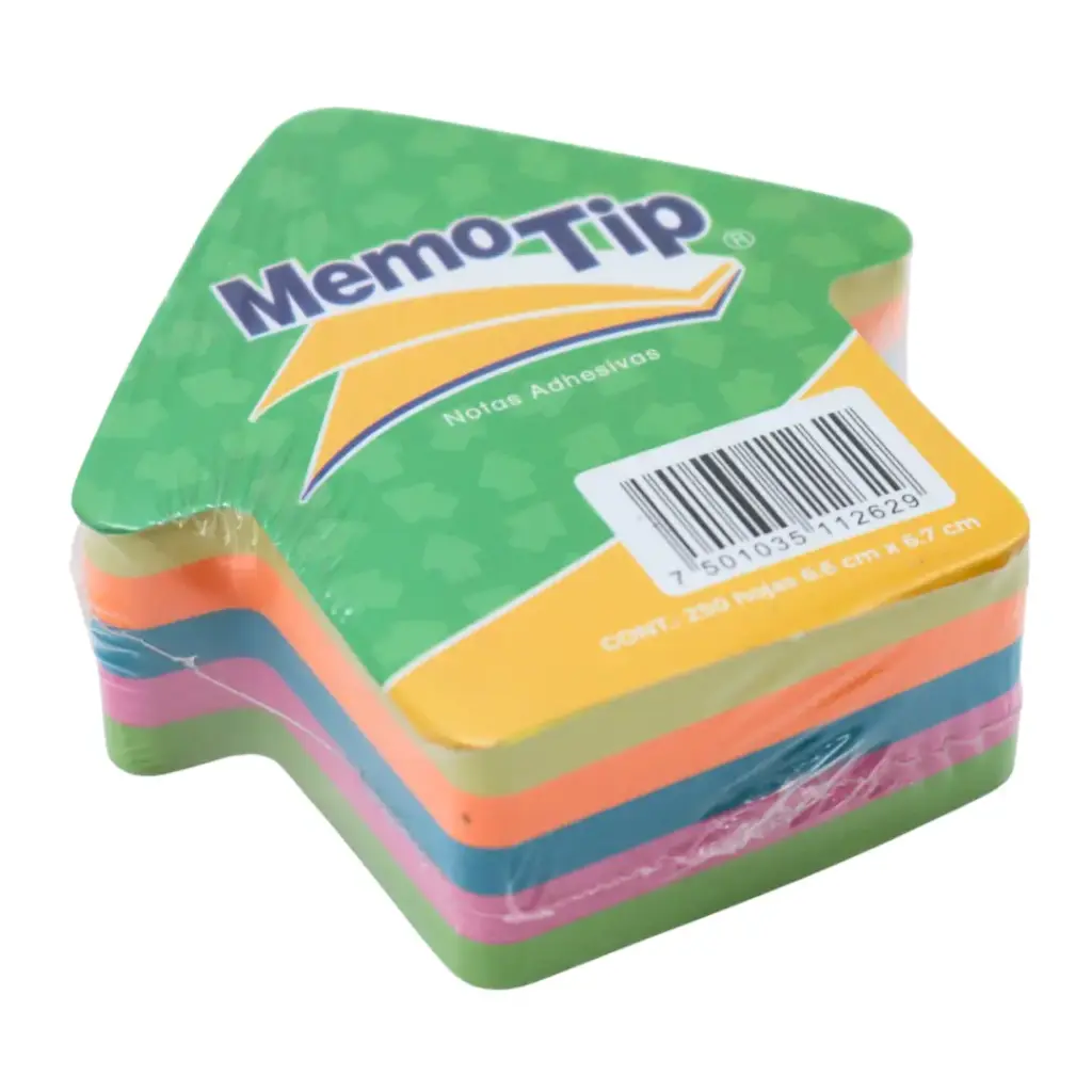 NOTAS ADHESIVAS FIGURA FLECHA 250H MEMOTIP JANEL