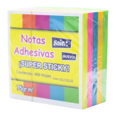 NOTAS ADHESIVAS 3X3 NEON 400H SAIRA