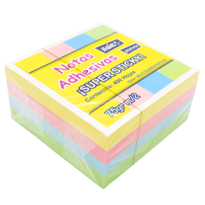 [7506348411407] NOTAS ADHESIVAS 3X3 PASTEL 400H SAIRA