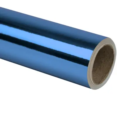 PAPEL REGALO METALICO LISO AZUL REY NAVIPLASTIC