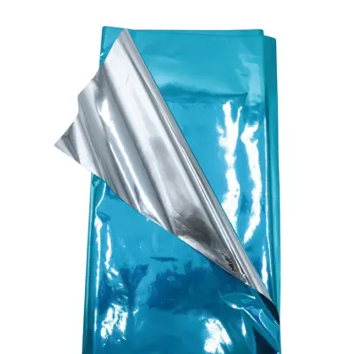 [7506288808428] PAPEL REGALO METALICO LISO TURQUESA NAVIPLASTIC