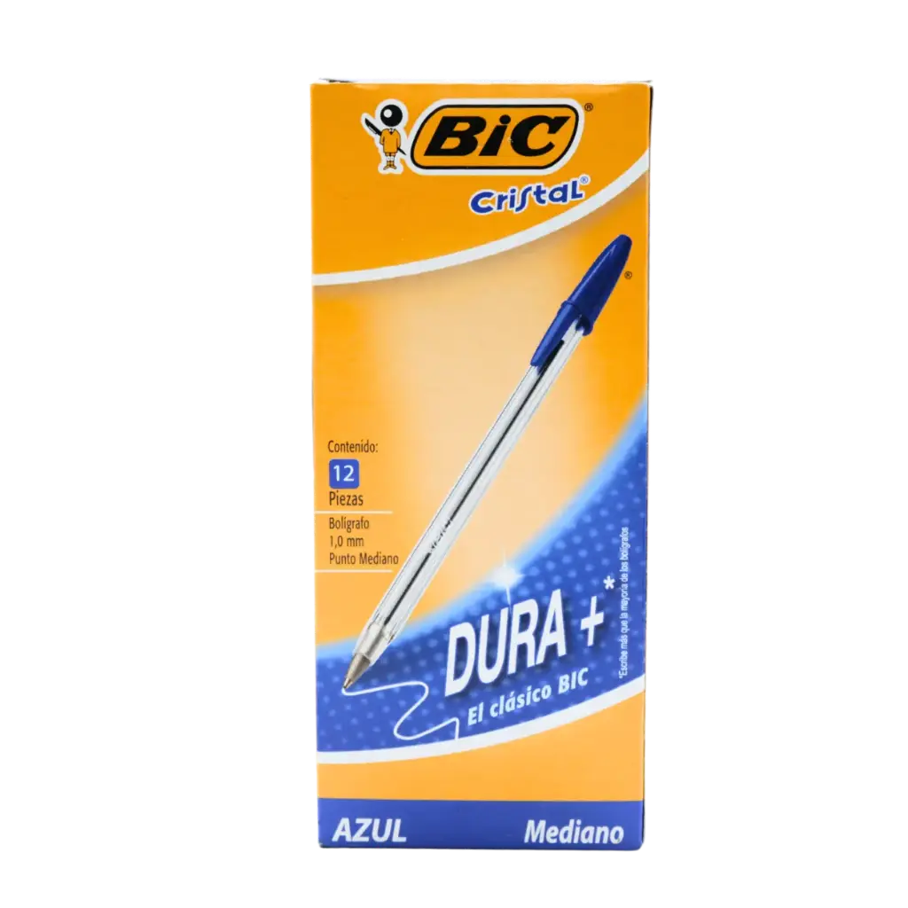 PAQ PLUMA BIC MED AZUL C12